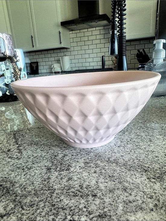 Bloomingville Other - Pink Geometric Serveware Bowl